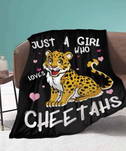 Manta de Cheetah solo para niñas que aman los cheetahs,
