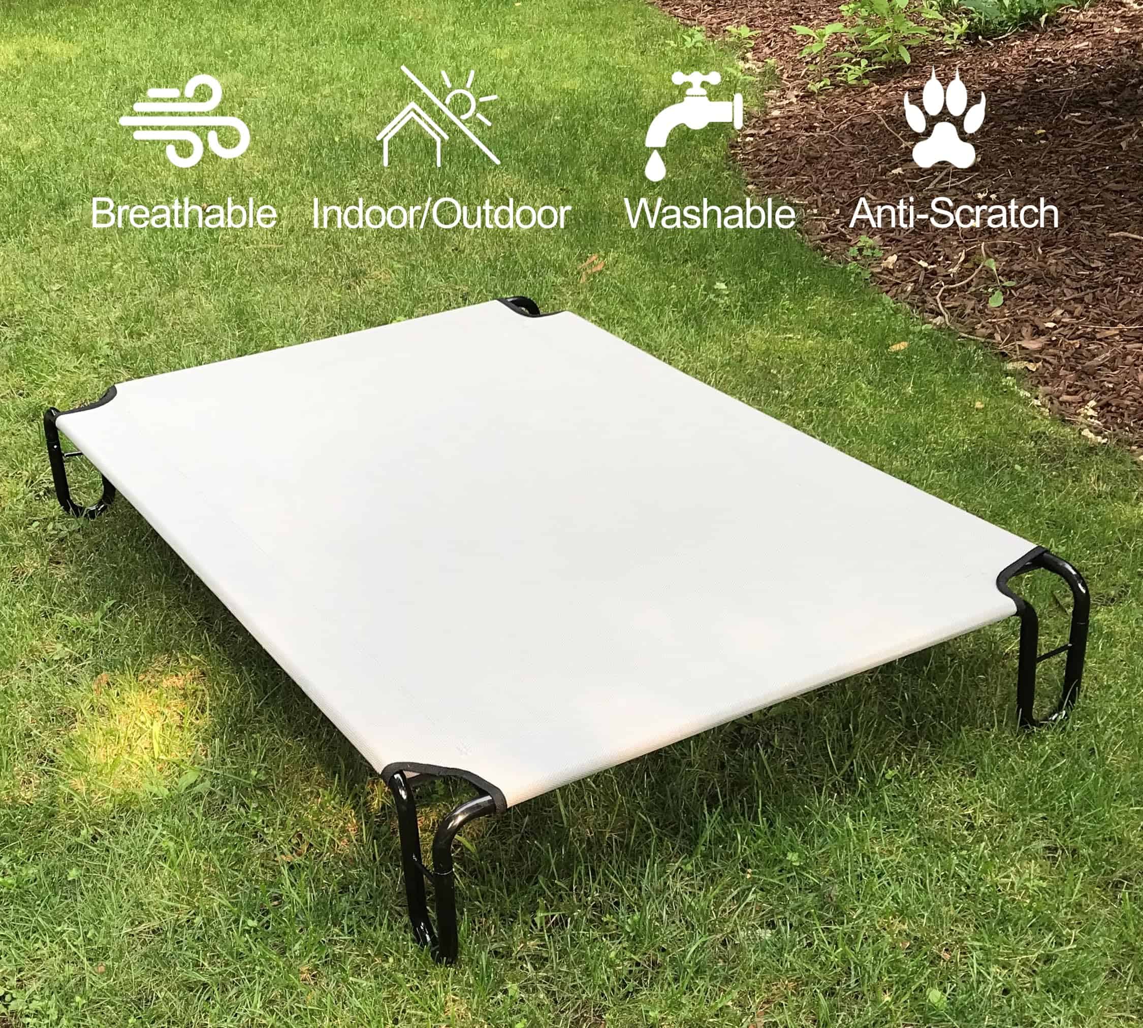 Cama elevada para perros BestVida, 43 x 30 x 8 pulgadas - Imagen 7