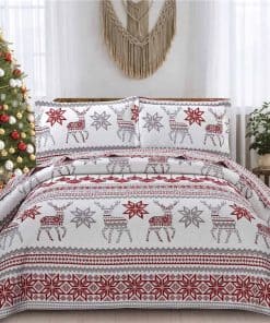 Juego de Ropa de Cama King Christmas CHESITY Juego de