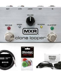 MXR Clone Looper Pedal Bundle con Dunlop ECB003 Adaptador