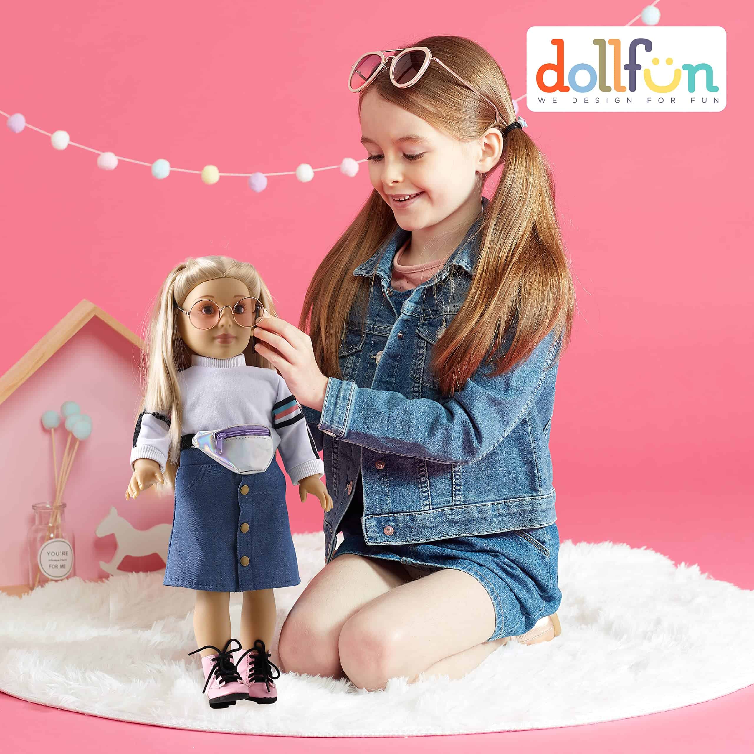 Conjunto de muñeca de moda de College Girls de 18 pulgadas - Imagen 3