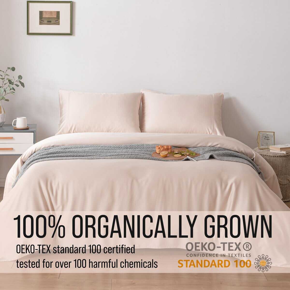 Bella Coterie Luxury Bamboo King Size Flat Sheet | 100% - Imagen 5