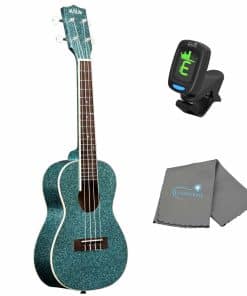 Ukulele Kala Rhapsody in Blue Concert Sparkle Series con