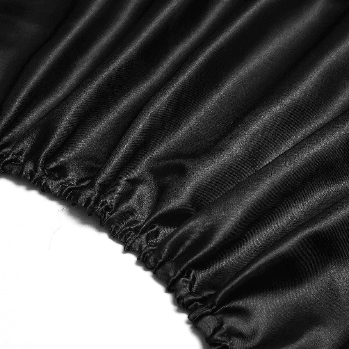 NA HommxJF 4PCS Juego de Sábanas de Satén Negro Tamaño King - Imagen 7