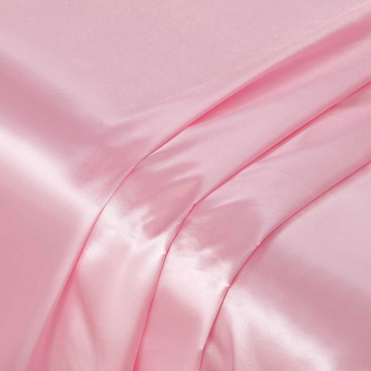 Juego de sábanas de satín rosa de HommxJF de 4 piezas - Imagen 7