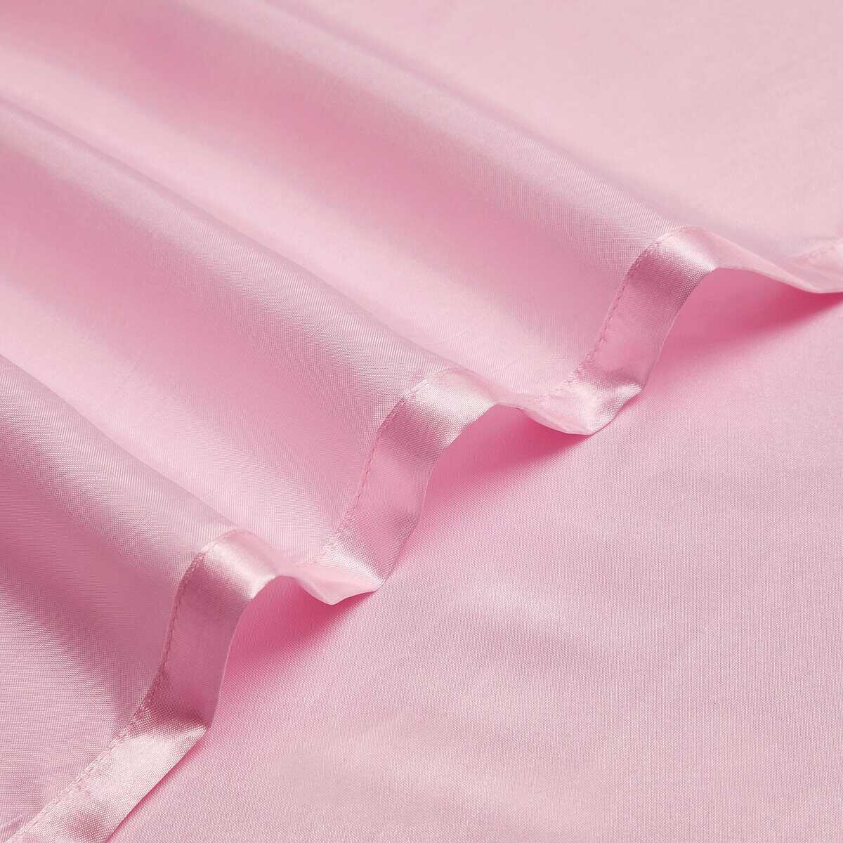 Juego de sábanas de satín rosa de HommxJF de 4 piezas - Imagen 8