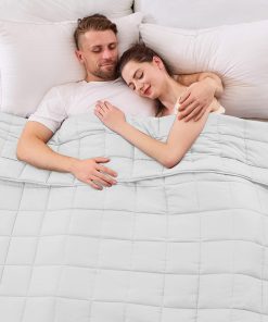 Manta ponderada yescool para adultos (25 lb, -Blanco