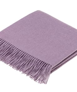 Manta de Lana de Alpaca Moon, Malva, Hecha en Reino Unido