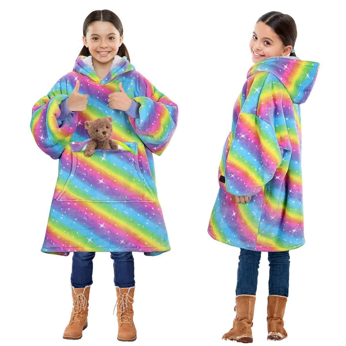 Manta con capucha Solaris Rainbow para niños - Regalo