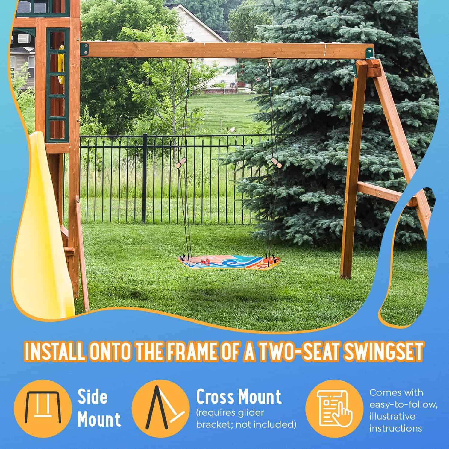 Columpio de pie para exteriores para niños - Columpio en - Imagen 7