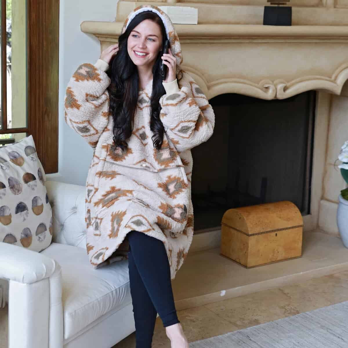 Manta con capucha Catalonia Southwestern Aztec, Sudadera - Imagen 5