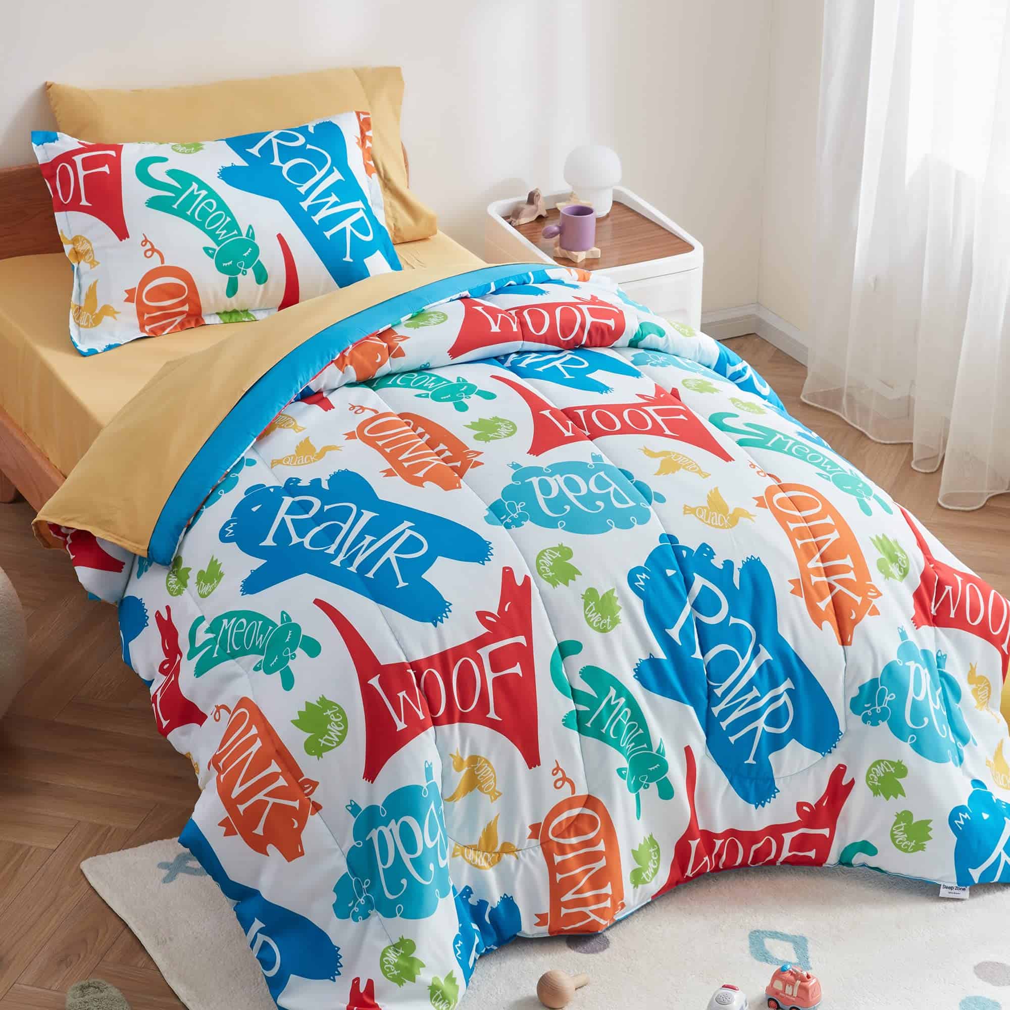 SLEEP ZONE Juego de edredón para niños tamaño Full/Queen -