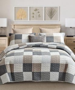 Colchas a Cuadros tamaño Queen - 100% Algodón Colcha de