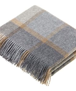 Manta de Lana a Cuadros Moon, Lana Merino, Ventana de