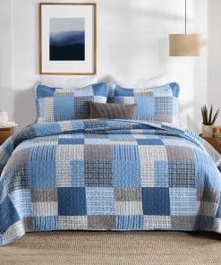 Colcha a Cuadros Tamaño Queen Y-PLWOMEN - 100% Algodón