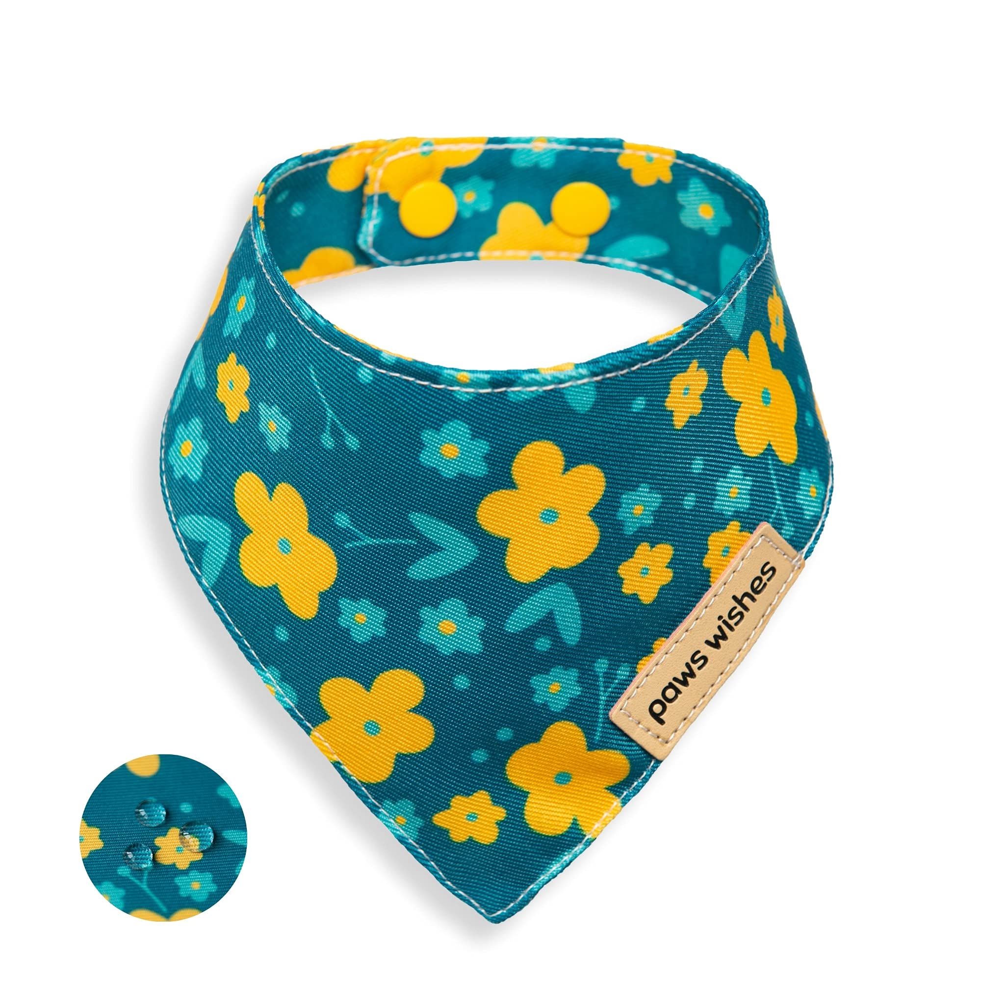 Paws Wishes Mini Dog Cat Collar Bandanas 4 Pack, Forma - Imagen 4