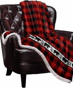 Manta de Lana de Sherpa T&H XHome Suave y Acogedora, Mantas