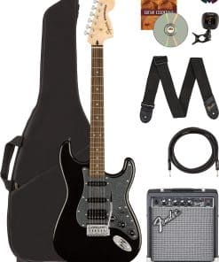 Paquete Fender Squier Stratocaster HSS con Amplificador,