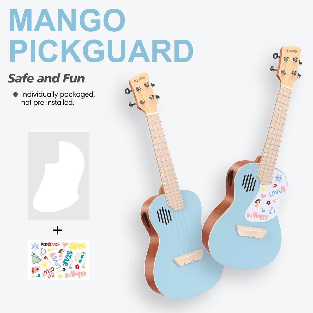 Kit de Ukulele de 23" Concierto PICKAPICK para - Imagen 6