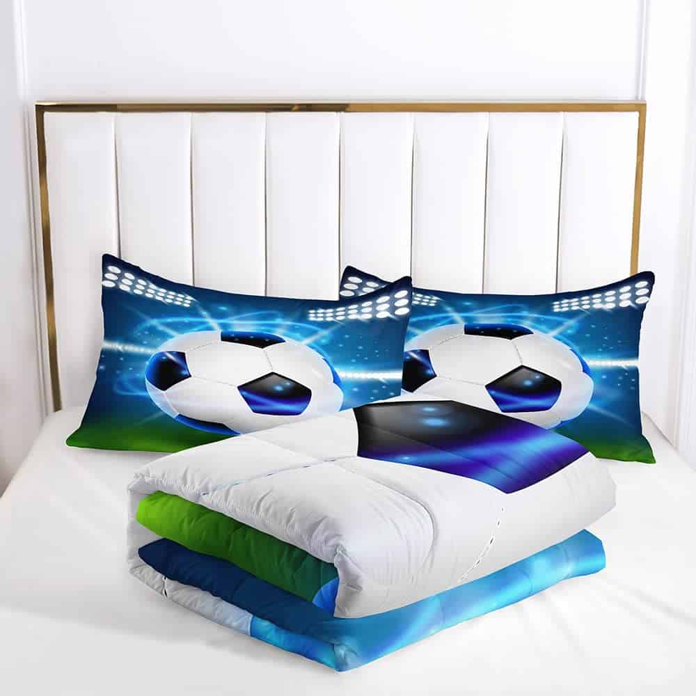 Juego de Edredón de Fútbol 3D para Niños, Tamaño Queen Ropa - Imagen 5