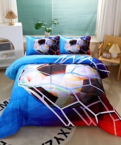 Juego de Edredón de Fútbol 3D para Niños, Tamaño Queen