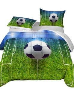 Juego de Edredón de Fútbol en 3D para Niños, Tamaño Queen,