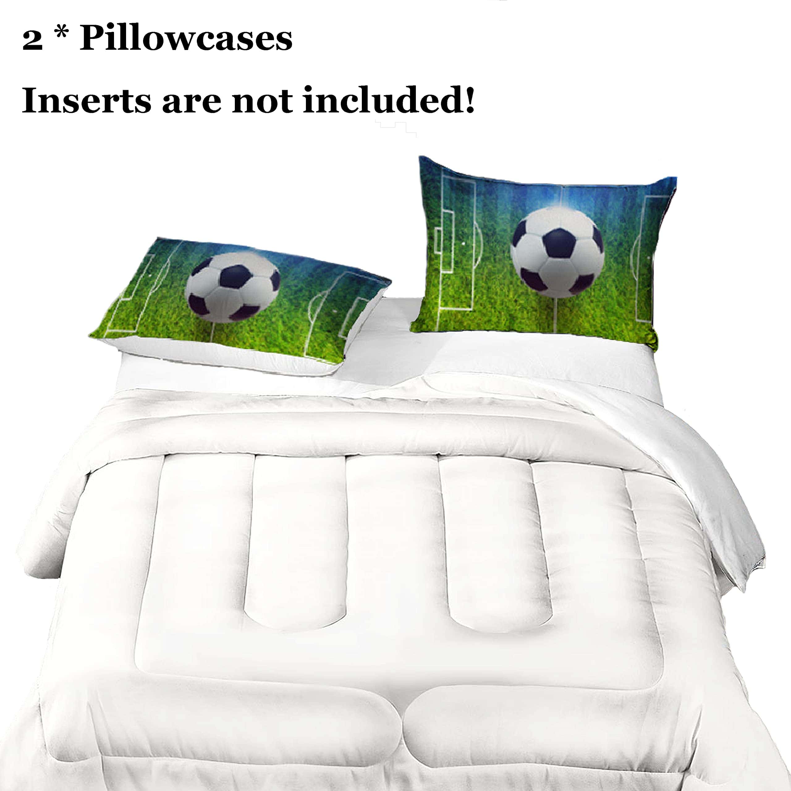 Juego de Edredón de Fútbol en 3D para Niños, Tamaño Queen, - Imagen 4