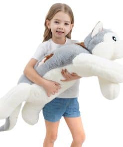 Peluche de Husky Gigante de 39.3 pulgadas, Juguetes de
