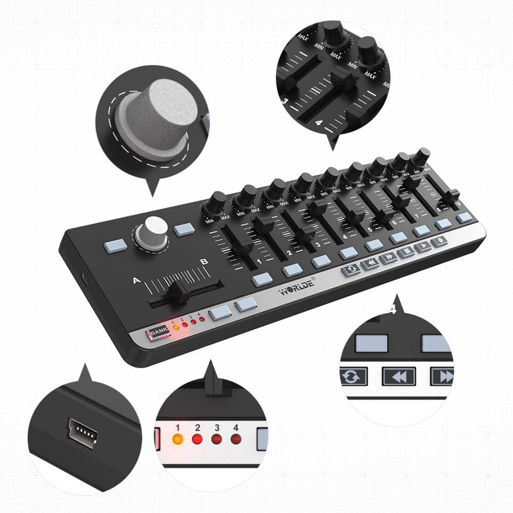 Controlador de teclado MIDI de 9 Slim-Line Btuty Portable - Imagen 6