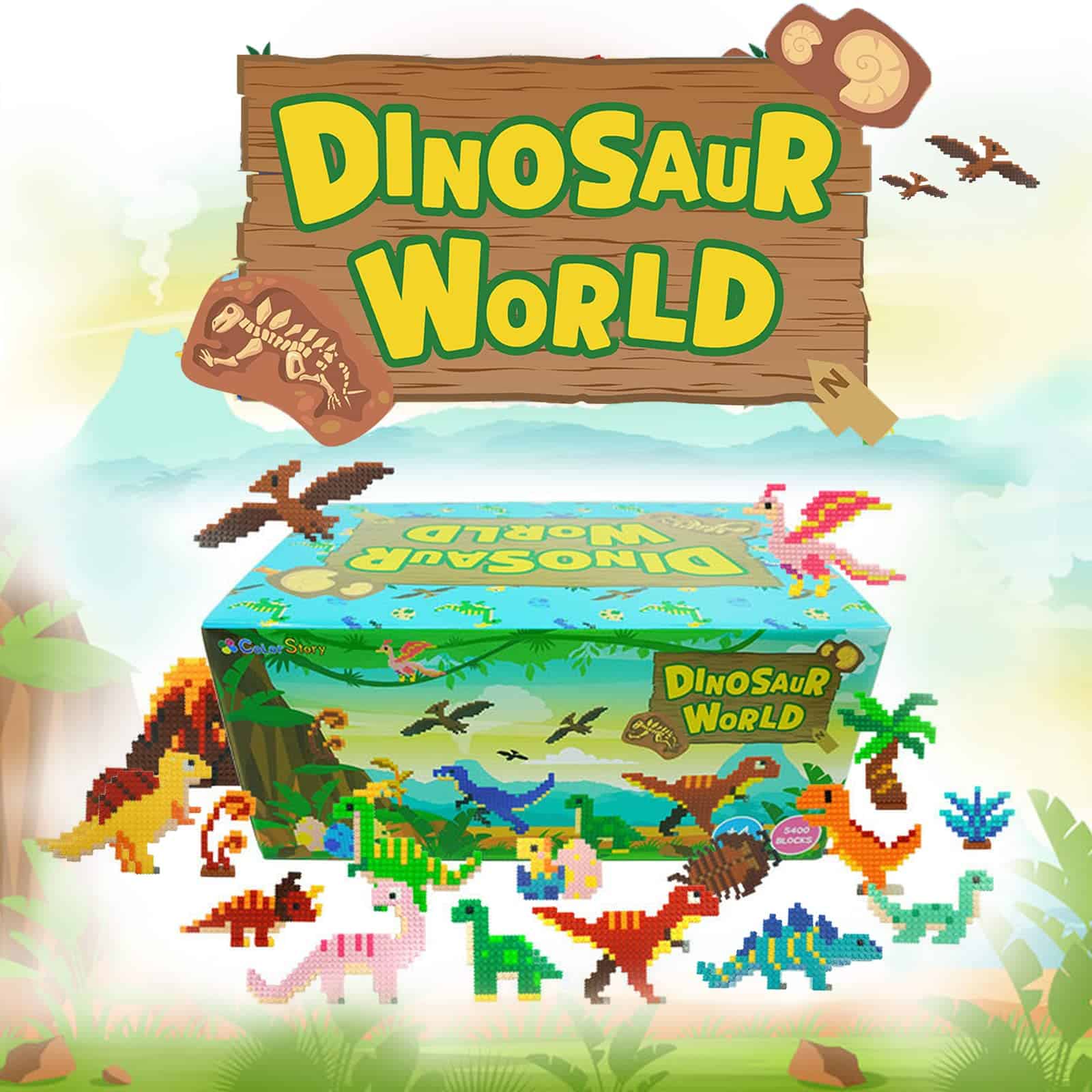 Kit de Bloques de Lego Deformados Mundo de Dinosaurios - Imagen 8