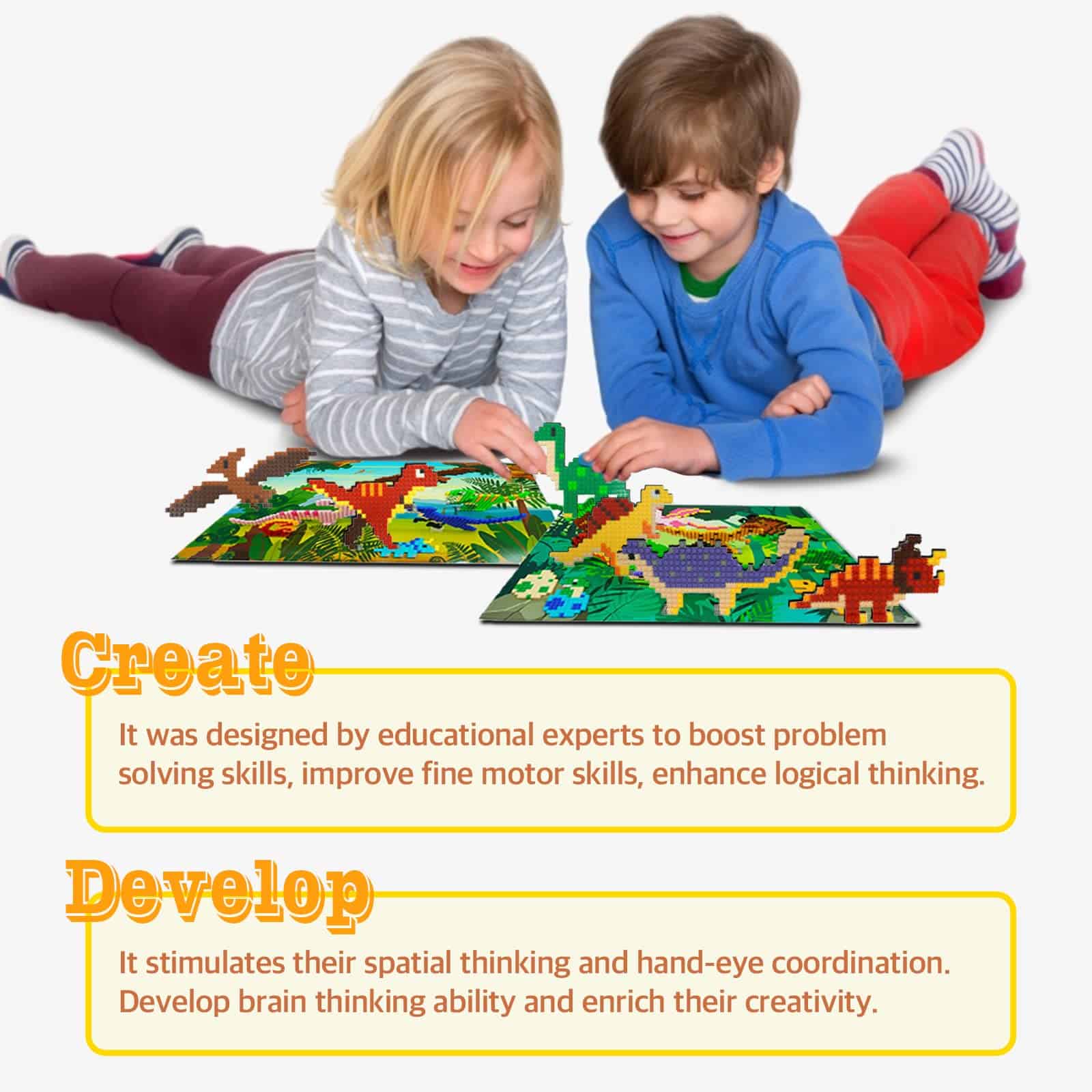 Kit de Bloques de Lego Deformados Mundo de Dinosaurios - Imagen 7