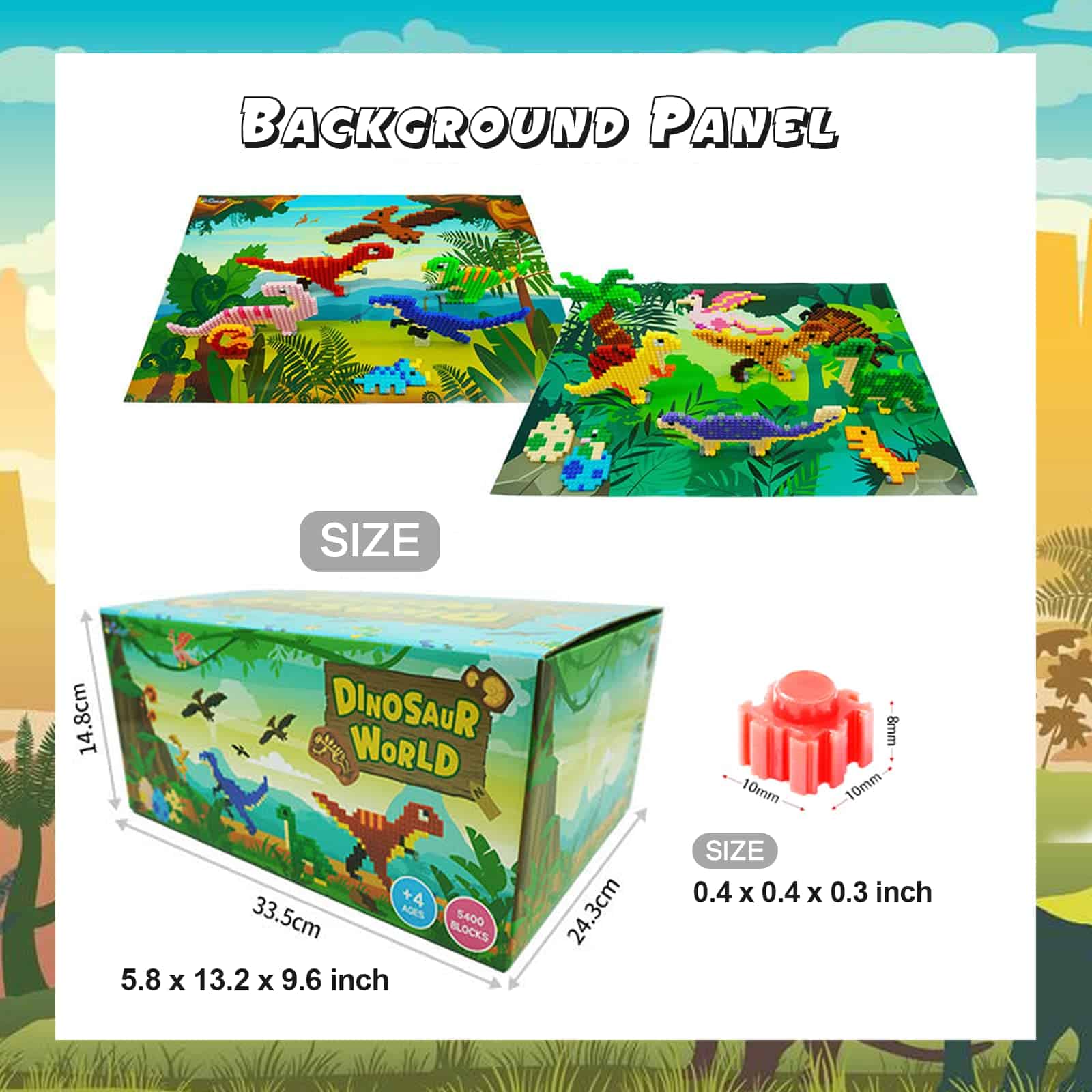 Kit de Bloques de Lego Deformados Mundo de Dinosaurios - Imagen 6