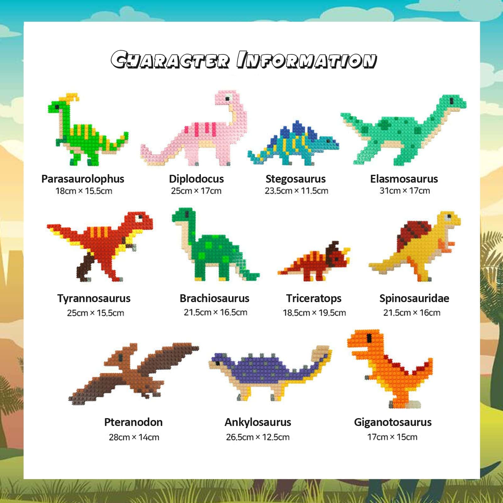 Kit de Bloques de Lego Deformados Mundo de Dinosaurios - Imagen 4