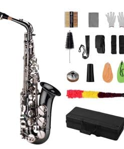 Saxofón Alto Btuty Eb Profesional de Latón con Curva Negra