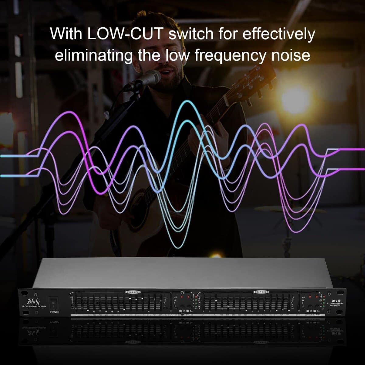 Ecualizador de audio Btuty EQ-215 Dual Channel de 15 Bandas - Imagen 9