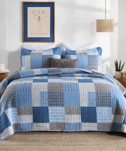 Edredón a Cuadros KALOOLA Tamaño King, Juego de Ropa de