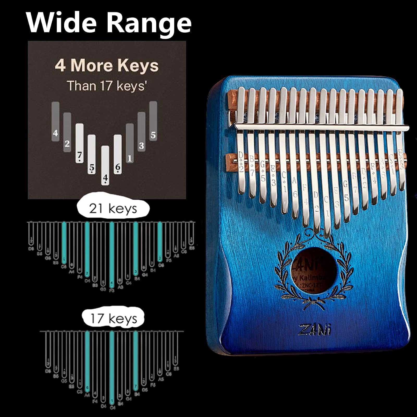 Kalimba 21 Key Thumb Piano Finger Piano Regalo de Navidad - Imagen 8