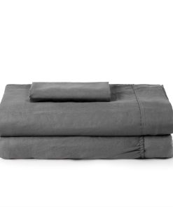 Juego de sábanas de lino 100% Mellanni Twin - Sábanas