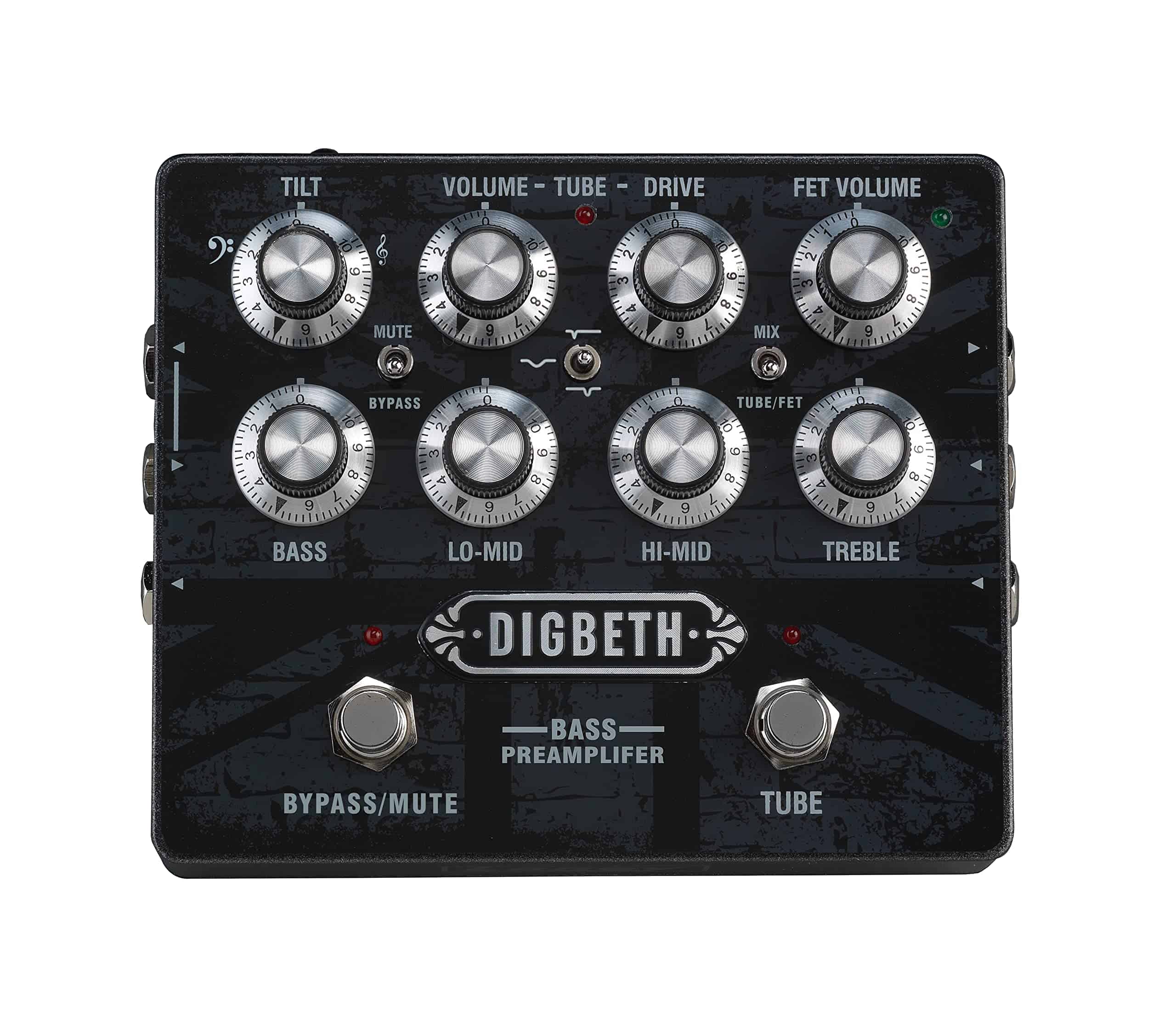 Pedal preamplificador de bajo Laney Digbeth DB, Negro