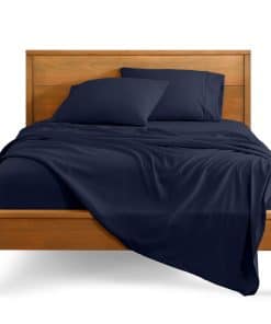 Juego de sábanas individuales Bare Home - -Azul Medianoche