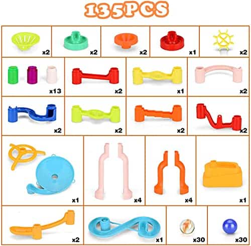 Juego de Laberinto de Canicas de Mármol, 135 Piezas, - Imagen 8