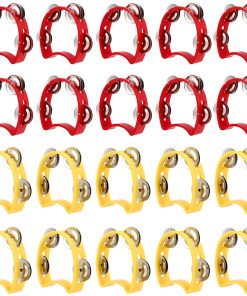 Paquete de 20 4" Mini Pandereta de Mano MUKLEI, Media Luna