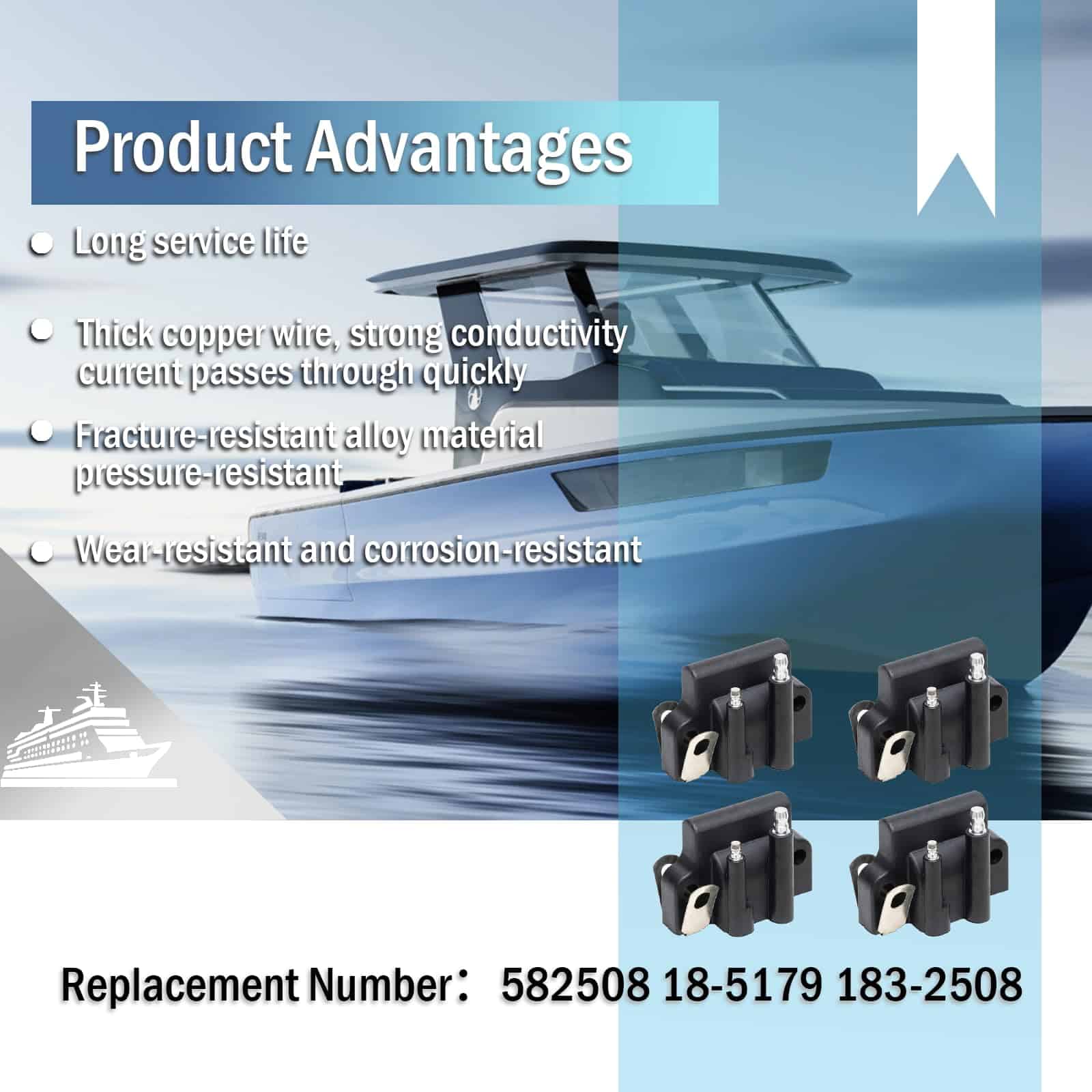 Bobinas de Encendido para Motores Fuera de Borda 4 Piezas - Imagen 3