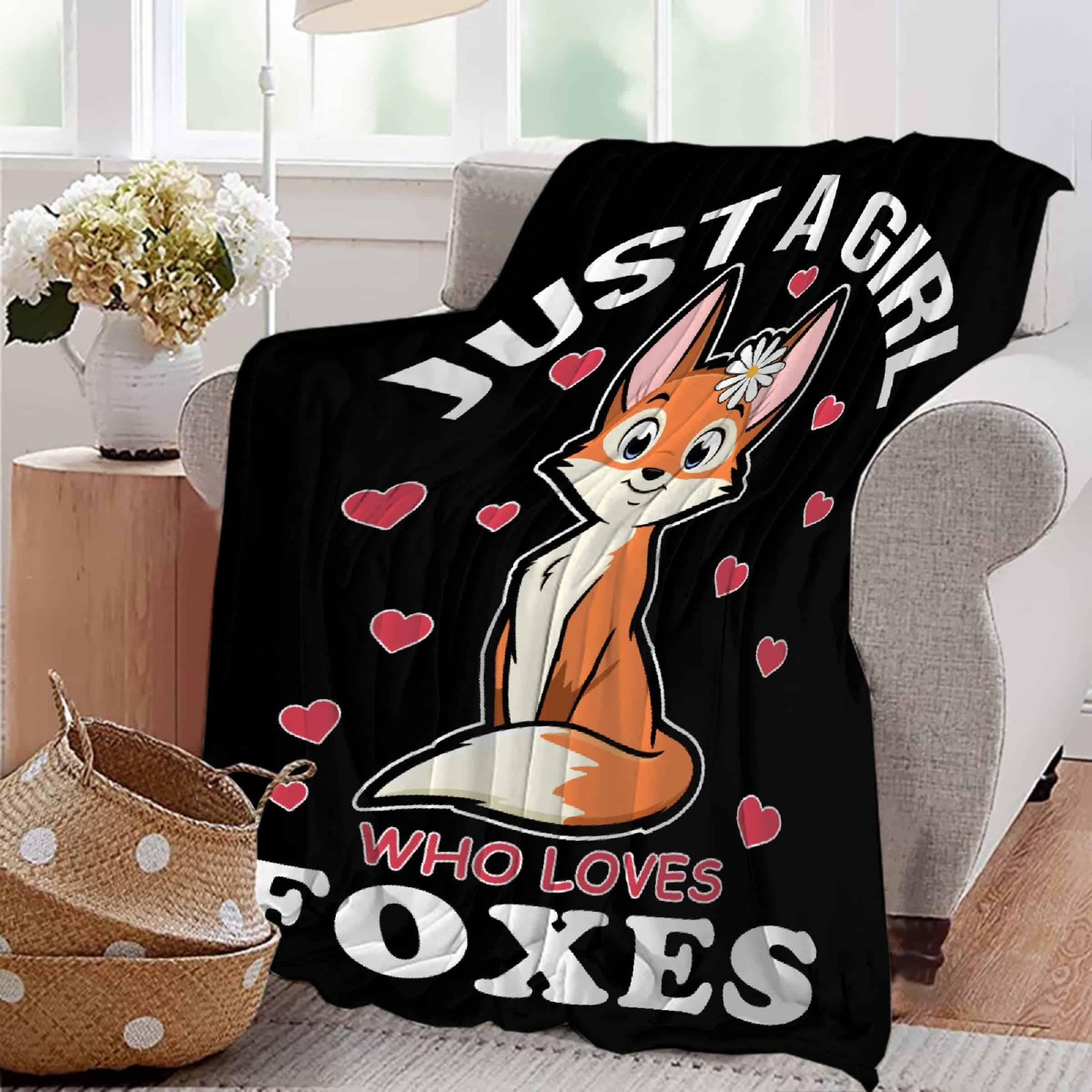 Manta de Zorro de Peluche Regalo para Mujeres Niños Mantas - Imagen 6