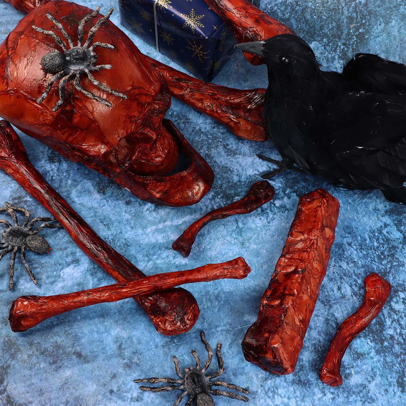 Conjunto de Esqueleto de Halloween Sangriento Falso de 14 - Imagen 7