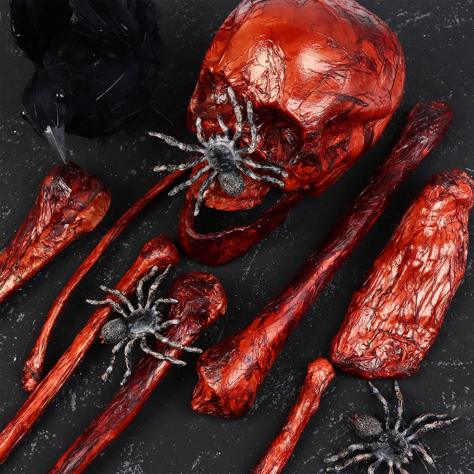 Conjunto de Esqueleto de Halloween Sangriento Falso de 14 - Imagen 8