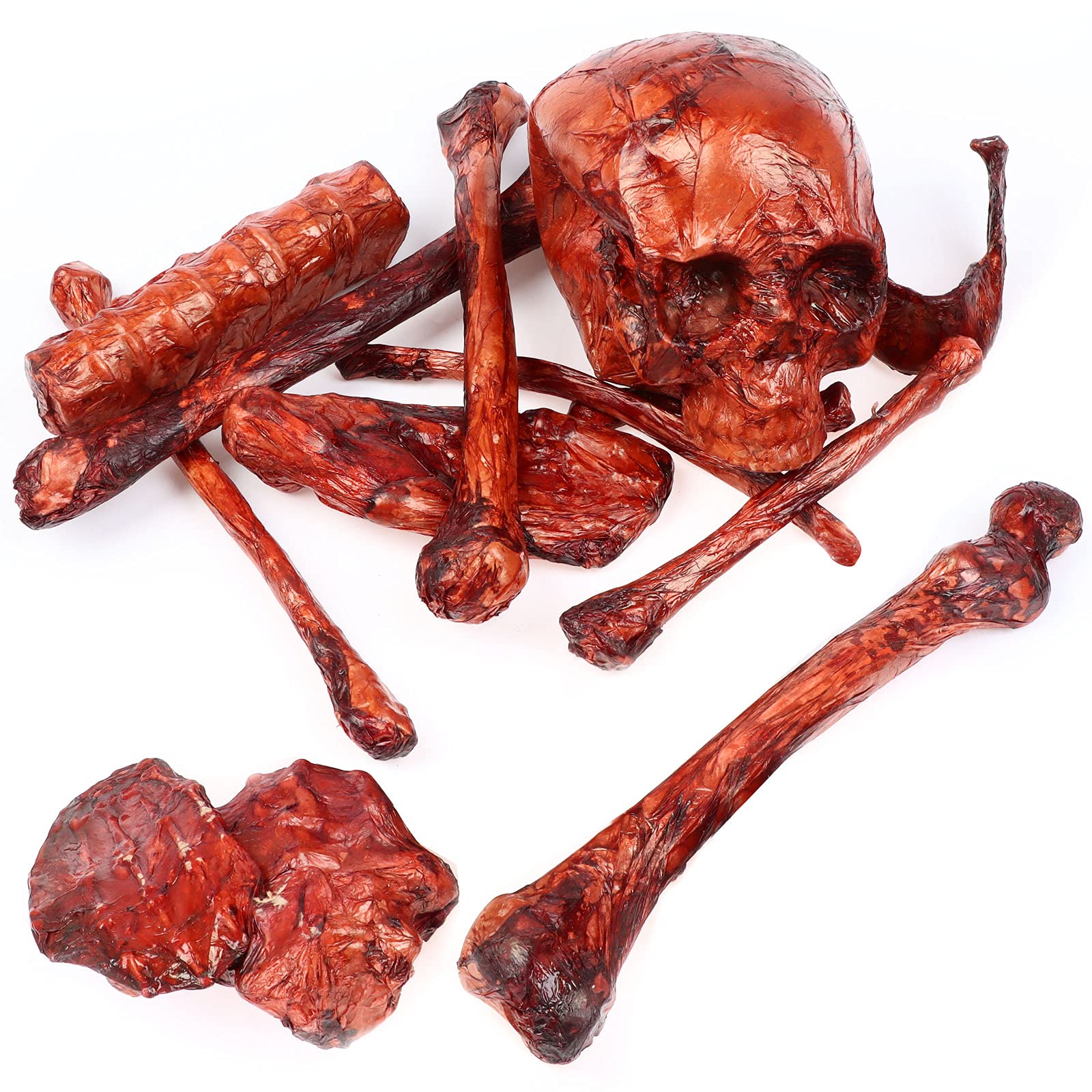 Conjunto de Esqueleto de Halloween Sangriento Falso de 14 - Imagen 5