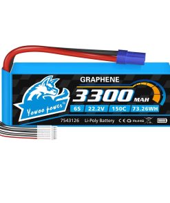 Batería Lipo Yowoo 6S 3300mAh 150C 22.2v con Conector EC5