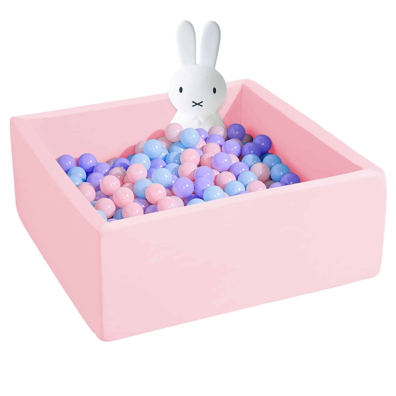 UHAPPYEE Piscina de Bolas Cuadrada para Niños, 35"x35"x12"