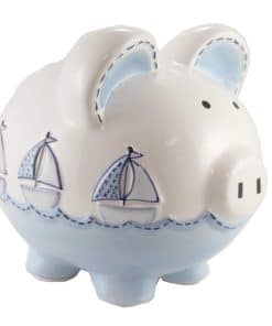 Alcancía de cerámica Child to Cherish para niños (Barco de